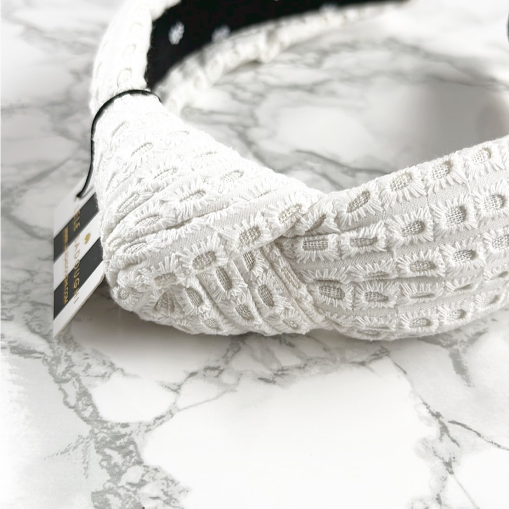 Lele Sadoughi Bianca Eyelet Knotted Headband - Picture 4 of 9